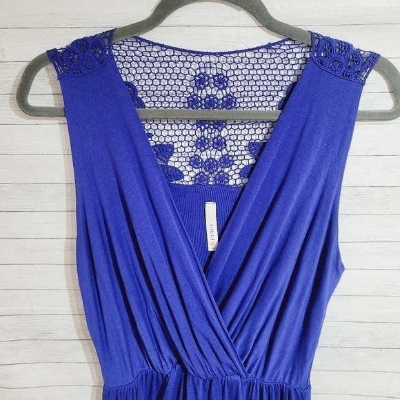 GILLI ROYAL BLUE MAXI, W CROCHET BACK DETAIL SZ MEDIUM - Picture 5 of 8